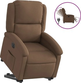 vidaXL elektromos felállást segítő barna szövet dönthető fotel