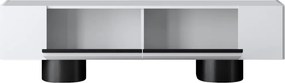 Bohem TV-állvány, fehér-fekete, 180 cm
