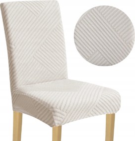 Székhuzat Világos Szürke Jacquard Csíkos Rugalmas Univerzális Vastag