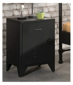 Fekete fém gyerek éjjeliszekrény BRONXX – Vipack