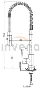 Invena Dokos, szabadon álló mosogató csaptelep, króm, INV-BZ-19-S01-V