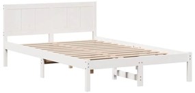 Ágykeret Fehér 120 x 190 cm Tömör fenyőfa
