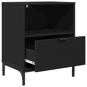 Éjjeliszekrények fiókkal 2 pcs Fekete 49 x 36 x 61 cm Faanyag