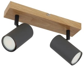 Globo 57911-2G - Spotlámpa ROBBY 2xGU10/35W/230V szürke/barna