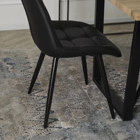 Fekete Eco-bőr Étkezőszék. MONZA