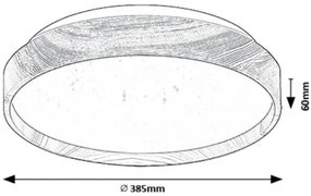 Rabalux 71144 - LED Mennyezeti lámpa LEANA LED/24W/230V 3000K átm. 38 cm
