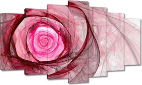 Vászonkép 140x80 Rózsaszín fraktál rózsa