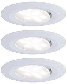 Paulmann 99927 Calla fürdőszobai beépíthető lámpa, kerek, 3db-os szett, billenthető, fehér, 4000K természetes fehér, beépített LED, 680 lm, IP65