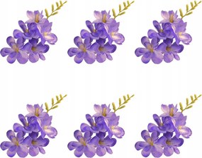 Szatén frézia lila-kék művirág fej készítéséhez 6 db