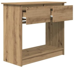 kézműves tölgy konzolasztal fiókokkal 85,5x38,5x74,5 cm