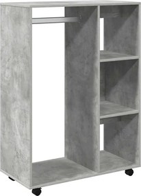 vidaXL betonszürke szerelt fa ruhásszekrény 80 x 40 x 110 cm