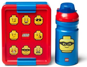 Iconic piros-kék uzsonnásdoboz és kulacs szett - LEGO®