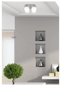 Ezüstszínű mennyezeti lámpa üveg búrával 25x25 cm Oden – Candellux Lighting