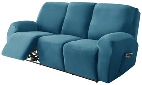 Relax Fotel Huzat (bársonyos, 3 üléses, tengerkék, rugalmas)