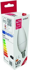 Avide LED Candle 4.5W E14 470LM WW 3000K