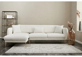 Fehér sarokkanapé (bal oldali-heverő résszel) Simena – Balcab Home