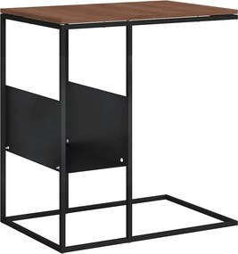 vidaXL fekete szerelt fa kisasztal 55 x 36 x 59,5 cm
