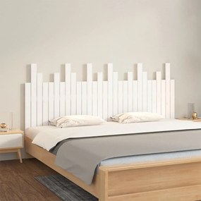 fehér tömör fenyőfa fali fejtámla 185 x 3 x 80 cm