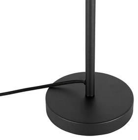 Art Deco asztali lámpa fekete füstüveggel - Bizle