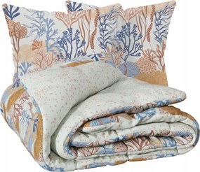 Azura ágyneműhuzat garnitúra 240x220cm pasztell virágok 63x63 cm pamut gombok