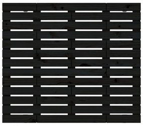 fekete tömör fenyőfa fali fejtámla 146 x 3 x 91,5 cm