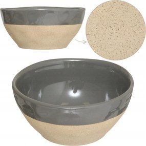 Tál 480 ml Szürke leves saláta étkészlet boho kerámia tál