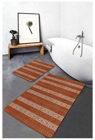 Barna bársony fürdőszobai kilépő szett 2 db-os 60x100 cm – Mila Home