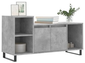 betonszürke szerelt fa TV-szekrény 100 x 35 x 55 cm