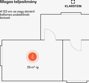 Klarstein Santa Elena mennyezeti ventilátor | 132 cm | 35 W | 25 m² | Csendes működés | Fa