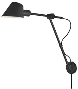 NORDLUX Stay Long Wall fali lámpa, billenthető, fekete, E27, max. 60W, 15cm átmérő, 2020455003