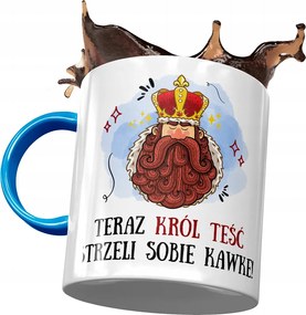 Kék bögre apósnak Anyós ajándék fényképes nyomtatással