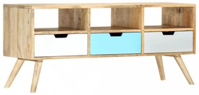 tömör mangófa TV-szekrény 110 x 35 x 48 cm