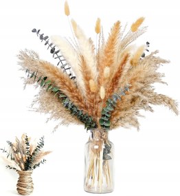 110db Pampas Fű Szárított Díszes Csokor Váza