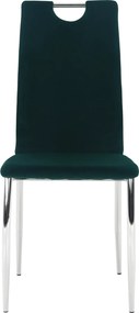 Étkezőszék, smaragd Velvet szövet/króm, OLIVA NEW