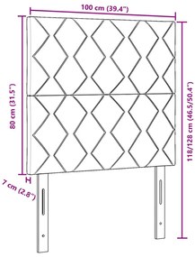 Fejtámla Gyémánt Blokkok Mintás Fekete 100 cm Textil, Fejtámla Gyémánt Blokkok Mintás Fekete 200 cm Textil