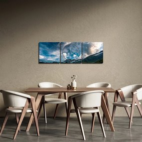 Hegyei kép (órával) (90x30 cm)