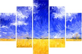 Kép - olajfestmény, arany mező (150x105 cm)