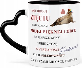 Bögre a vejnek Szív Fekete az anyóstól Ajándék ötletek Fóka vej