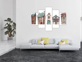 Kép - Akvarell házak (150x105 cm)