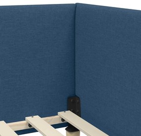 Sarokágy keret Egyéb Kék 100 x 200 cm Szövet és Mérnöki Fa