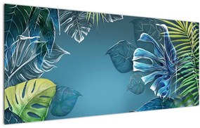 Kép - Trópusi növények levelei (120x50 cm)