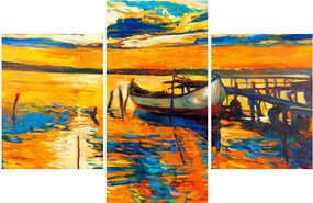 Kép - Hajó naplementekor (90x60 cm)