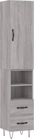 vidaXL szürke sonoma szerelt fa magasszekrény 34,5 x 34 x 180 cm