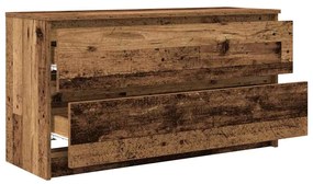 antik fa színű szerelt fa TV-szekrény 100x35x54 cm