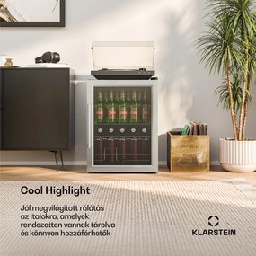 Klarstein Beersafe italhűtő üvegajtóval | 64 x 48 cm | LED-es belső világítás