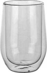 Duplafalú pohár 300 ml. fül nélkül