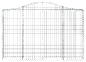 7 db íves horganyzott vas gabion kosár 200x30x120/140 cm