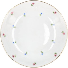 Lubiana Jastra Mély leveses tányér 21 cm 1 db Porcelán Arany Csík