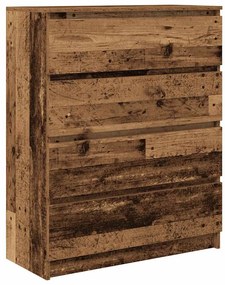 antik fa színű szerelt fa tálalószekrény 80x35x99 cm