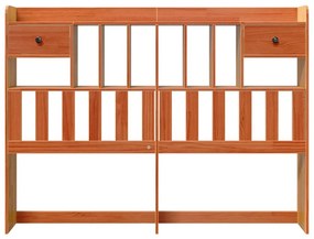 viaszbarna tömör fenyőfa fejtámla tárolóval 160 cm